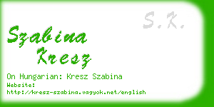 szabina kresz business card